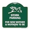 Signmission Stork Parking for New Mothers & Mothers to Be, Green & White Alum Sign, 18" x 18", GW-1818-22836 A-DES-GW-1818-22836 - alternate 1